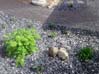 Gartengestaltung: Splittbeet mit Klinkerweg